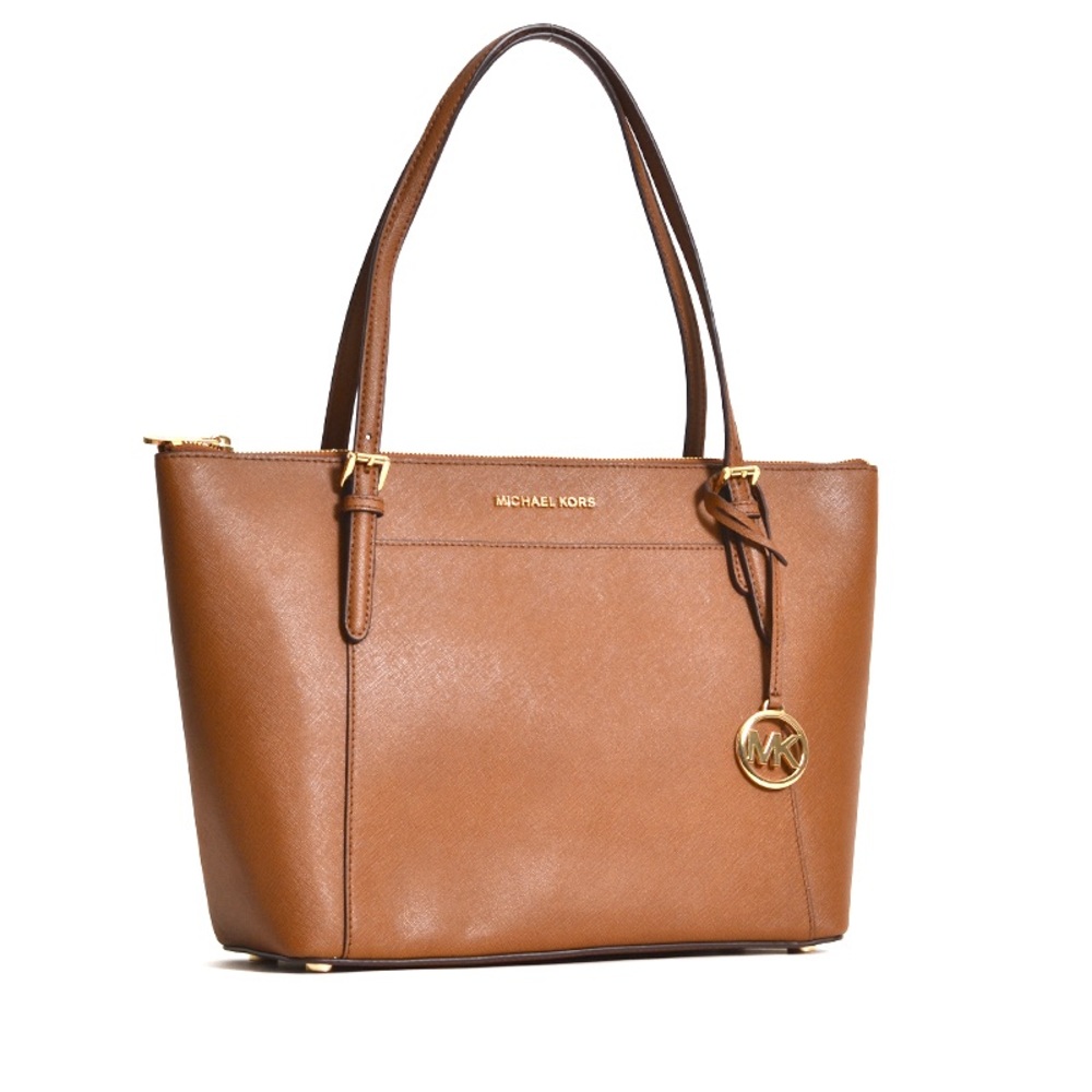 MICHAEL Michael Kors Tan Leather Tote with Gold Hardware